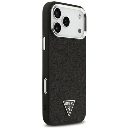 MagSafe-kuori Apple iPhone 18 Pro Max / 17 Pro Max, Guess, Glitter Triangle Logo, Musta