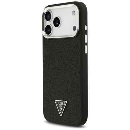 MagSafe-kuori Apple iPhone 18 Pro Max / 17 Pro Max, Guess, Glitter Triangle Logo, Musta