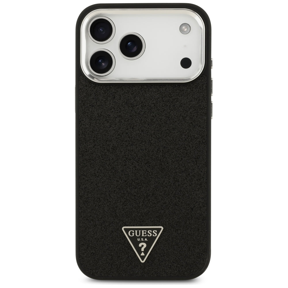 MagSafe-kuori Apple iPhone 18 Pro Max / 17 Pro Max, Guess, Glitter Triangle Logo, Musta