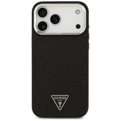 MagSafe-kuori Apple iPhone 18 Pro Max / 17 Pro Max, Guess, Glitter Triangle Logo, Musta