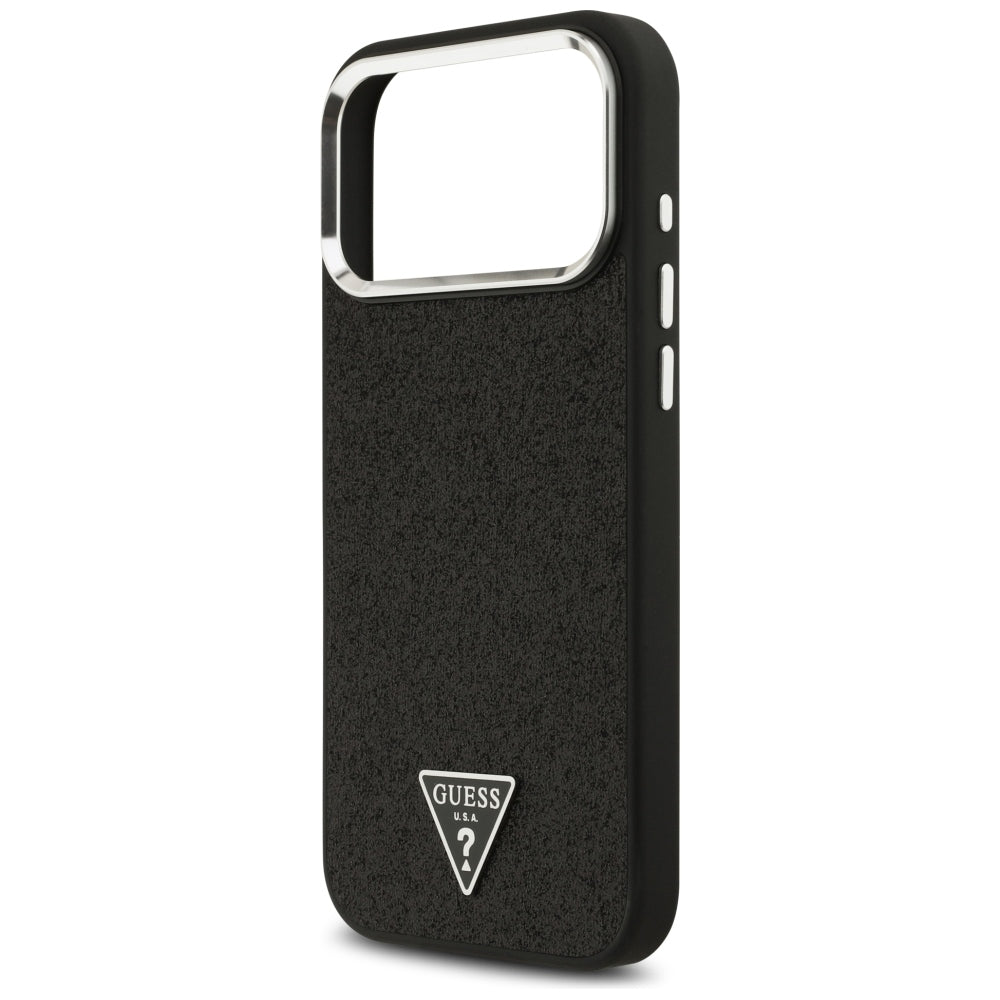 MagSafe-kuori Apple iPhone 18 Pro Max / 17 Pro Max, Guess, Glitter Triangle Logo, Musta
