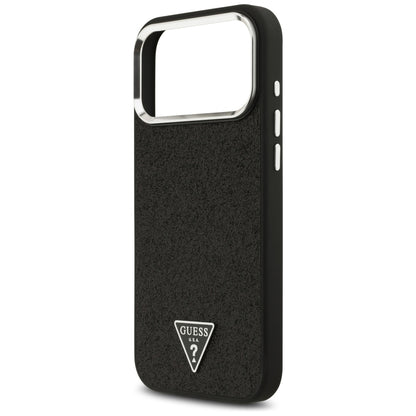MagSafe-kuori Apple iPhone 18 Pro Max / 17 Pro Max, Guess, Glitter Triangle Logo, Musta