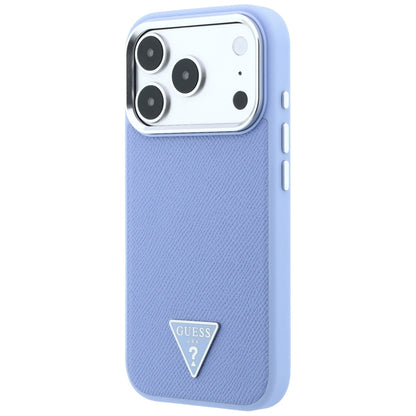 MagSafe-kuori Apple iPhone 18 Pro Max / 17 Pro Max, Guess, Karkeapintainen kolmion logo, Sininen