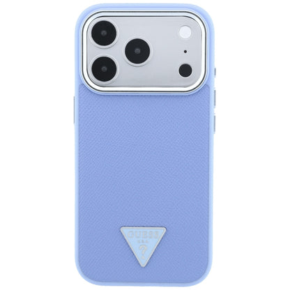 MagSafe-kuori Apple iPhone 18 Pro Max / 17 Pro Max, Guess, Karkeapintainen kolmion logo, Sininen