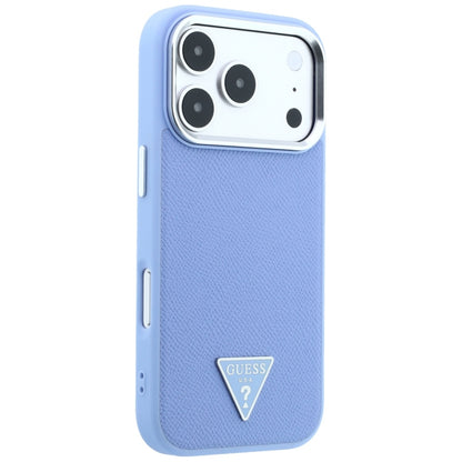 MagSafe-kuori Apple iPhone 18 Pro Max / 17 Pro Max, Guess, Karkeapintainen kolmion logo, Sininen