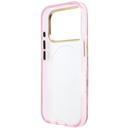 MagSafe-kuori Apple iPhone 18 Pro Max / 17 Pro Max -puhelimelle, Guess, IML Glitter Blossom Roses, vaaleanpunainen