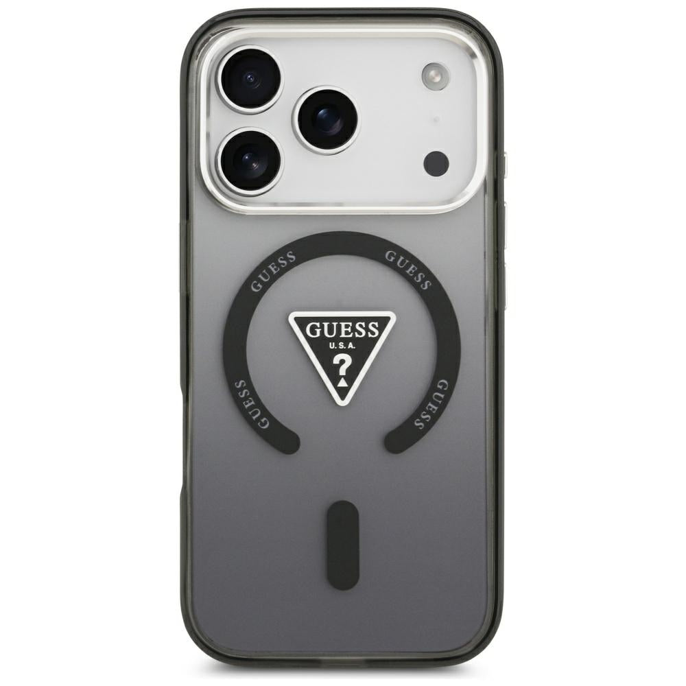 MagSafe-kuori Apple iPhone 18 Pro Max / 17 Pro Max -puhelimelle, Guess, IML Gradient Triangle Logo, musta