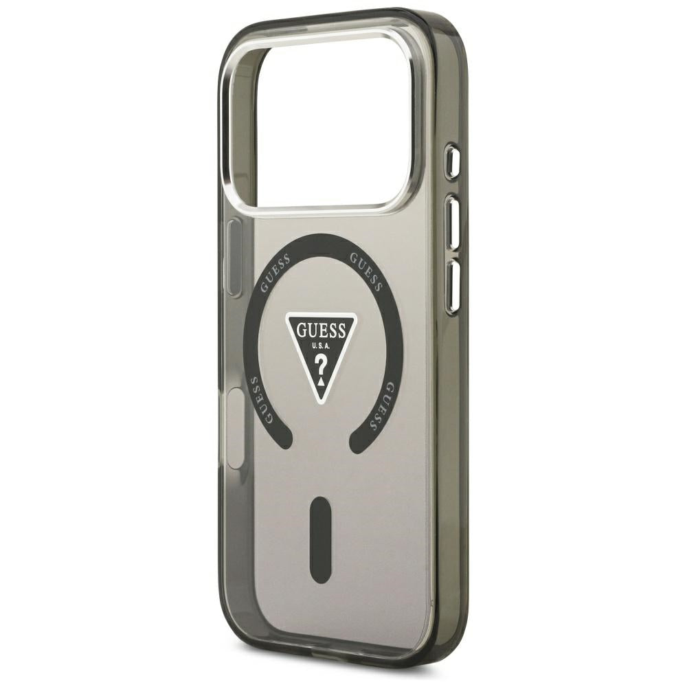 MagSafe-kuori Apple iPhone 18 Pro Max / 17 Pro Max -puhelimelle, Guess, IML Gradient Triangle Logo, musta