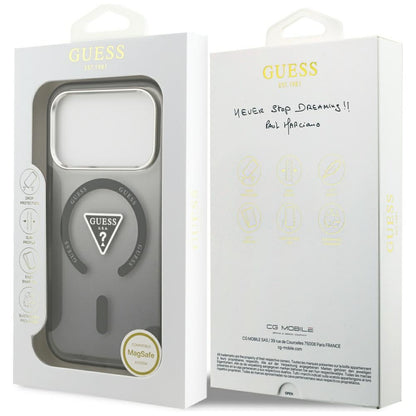 MagSafe-kuori Apple iPhone 18 Pro Max / 17 Pro Max -puhelimelle, Guess, IML Gradient Triangle Logo, musta