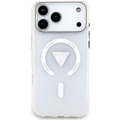 MagSafe-kuori Apple iPhone 18 Pro Max / 17 Pro Max -puhelimelle, Guess, IML Gradient Triangle Logo, läpinäkyvä