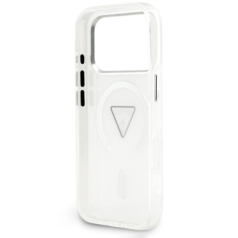 MagSafe-kuori Apple iPhone 18 Pro Max / 17 Pro Max -puhelimelle, Guess, IML Gradient Triangle Logo, läpinäkyvä