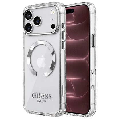MagSafe-kuori Apple iPhone 18 Pro Max / 17 Pro Max, Guess, Metal Outline, Hopea