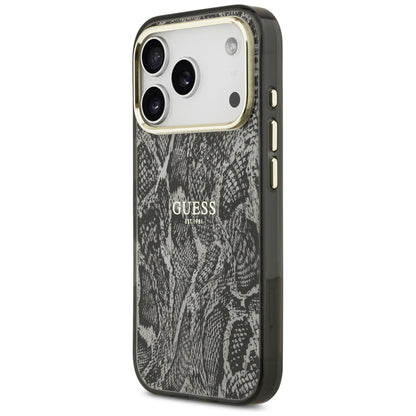 MagSafe-kuori Apple iPhone 18 Pro Max / 17 Pro Max -puhelimelle, Guess, Python-kuvio, musta