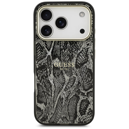 MagSafe-kuori Apple iPhone 18 Pro Max / 17 Pro Max -puhelimelle, Guess, Python-kuvio, musta