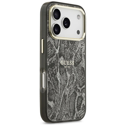MagSafe-kuori Apple iPhone 18 Pro Max / 17 Pro Max -puhelimelle, Guess, Python-kuvio, musta