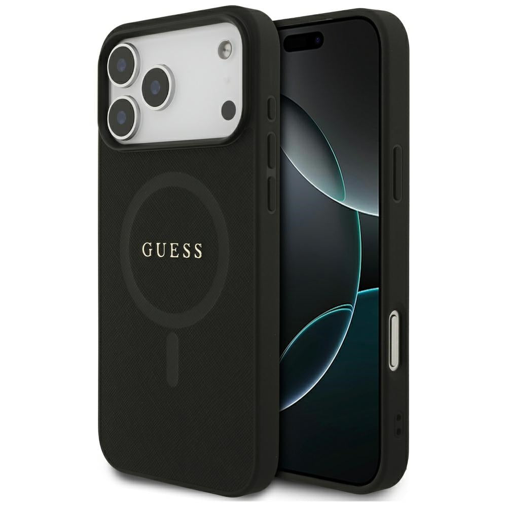 MagSafe-kuori Apple iPhone 18 Pro Max / 17 Pro Max, Guess, Saffiano, Musta