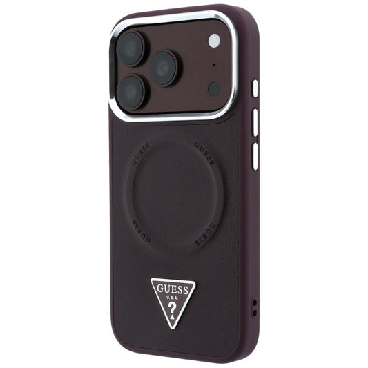 MagSafe-kuori Apple iPhone 18 Pro Max / 17 Pro Max -puhelimelle, Guess, Triangle Logo, viininpunainen