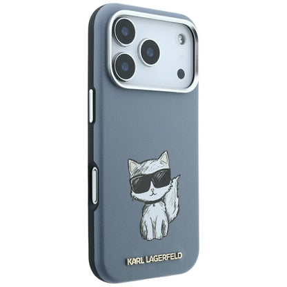MagSafe Case for Apple iPhone 18 Pro Max / 17 Pro Max, Karl Lagerfeld, Choupette Sketch, Blue