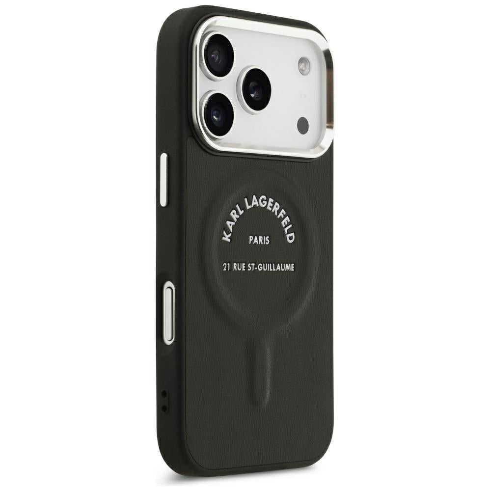 MagSafe-kuori Apple iPhone 18 Pro Max / 17 Pro Max, Karl Lagerfeld, EMB. Ring Karl RSG Logo, Musta