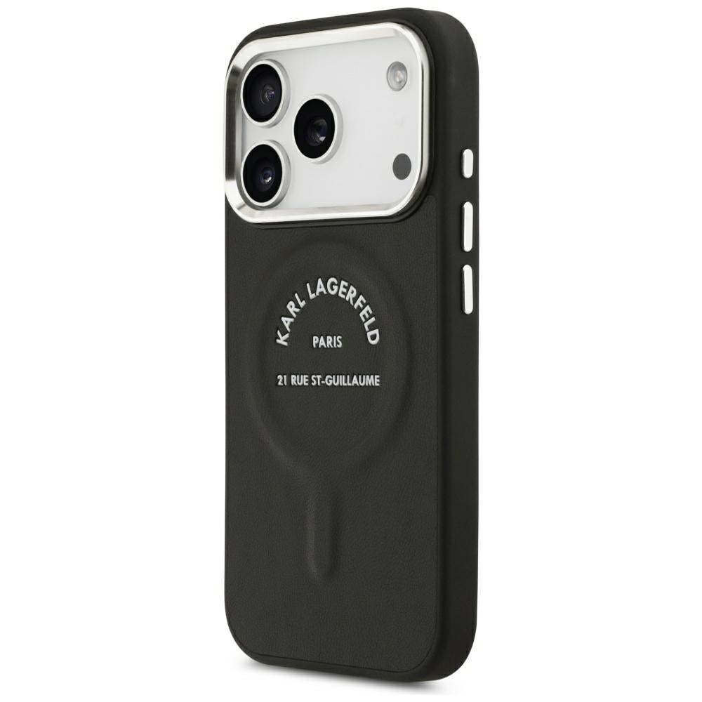 MagSafe-kuori Apple iPhone 18 Pro Max / 17 Pro Max, Karl Lagerfeld, EMB. Ring Karl RSG Logo, Musta