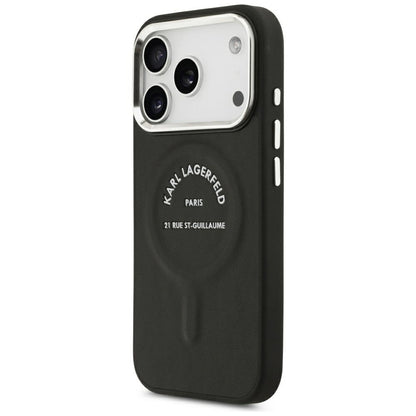 MagSafe-kuori Apple iPhone 18 Pro Max / 17 Pro Max, Karl Lagerfeld, EMB. Ring Karl RSG Logo, Musta