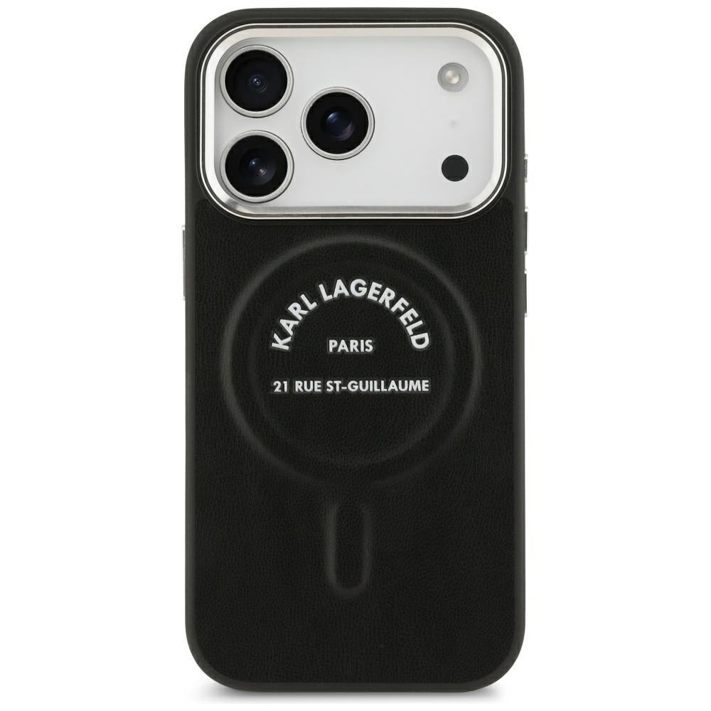 MagSafe-kuori Apple iPhone 18 Pro Max / 17 Pro Max, Karl Lagerfeld, EMB. Ring Karl RSG Logo, Musta