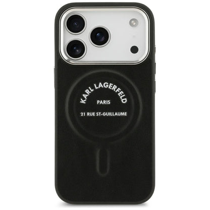 MagSafe-kuori Apple iPhone 18 Pro Max / 17 Pro Max, Karl Lagerfeld, EMB. Ring Karl RSG Logo, Musta