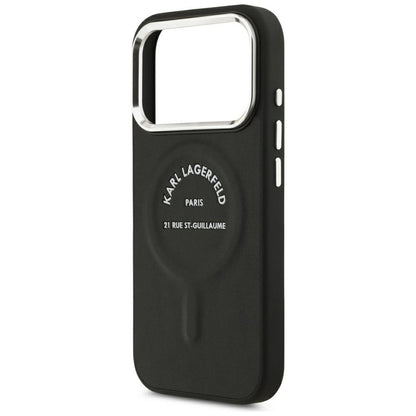MagSafe-kuori Apple iPhone 18 Pro Max / 17 Pro Max, Karl Lagerfeld, EMB. Ring Karl RSG Logo, Musta