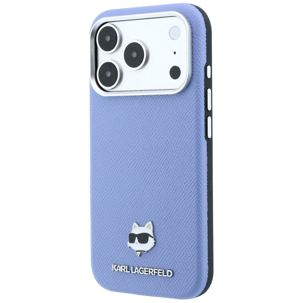 MagSafe Case for Apple iPhone 18 Pro Max / 17 Pro Max, Karl Lagerfeld, Grained Choupette Head, Blue