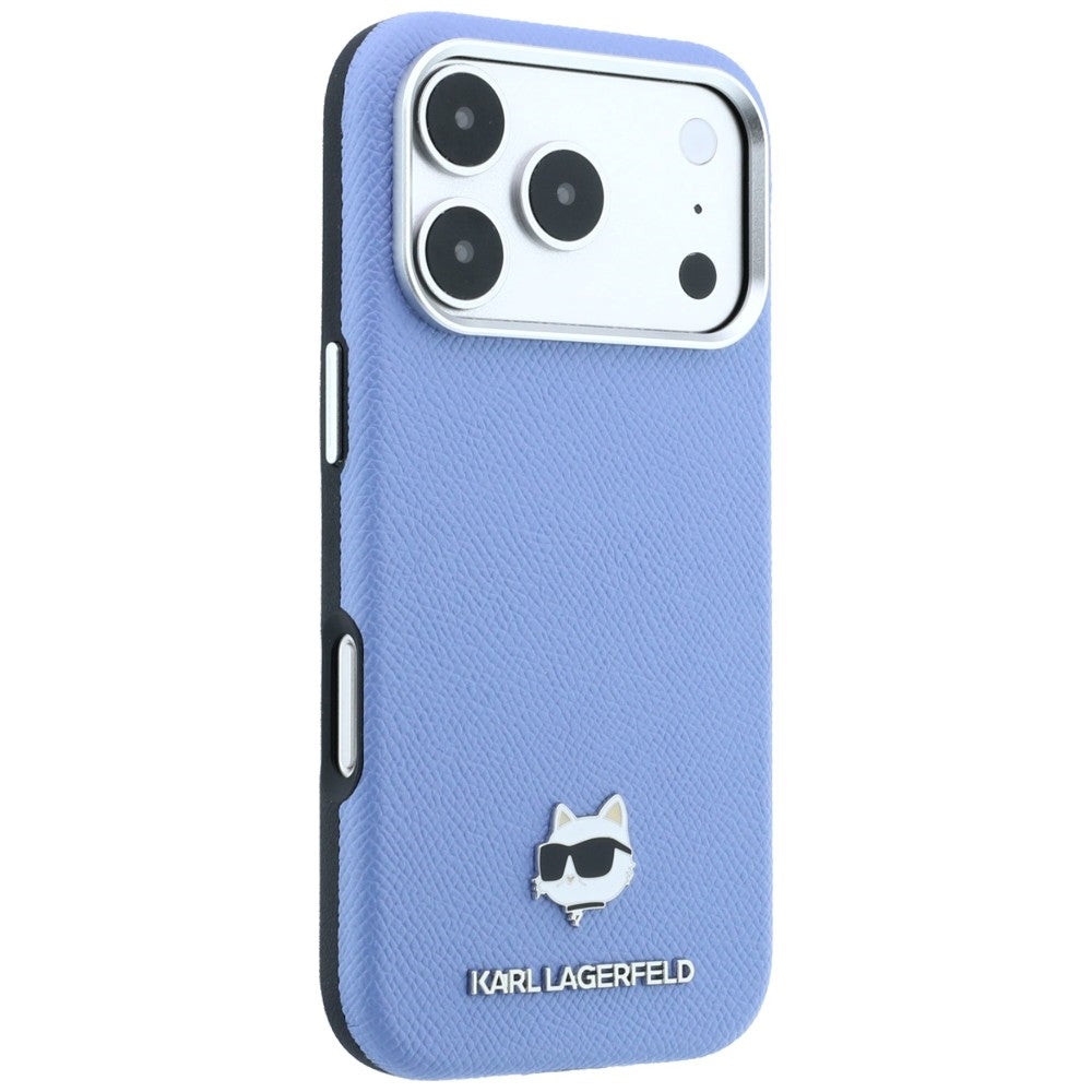 MagSafe Case for Apple iPhone 18 Pro Max / 17 Pro Max, Karl Lagerfeld, Grained Choupette Head, Blue