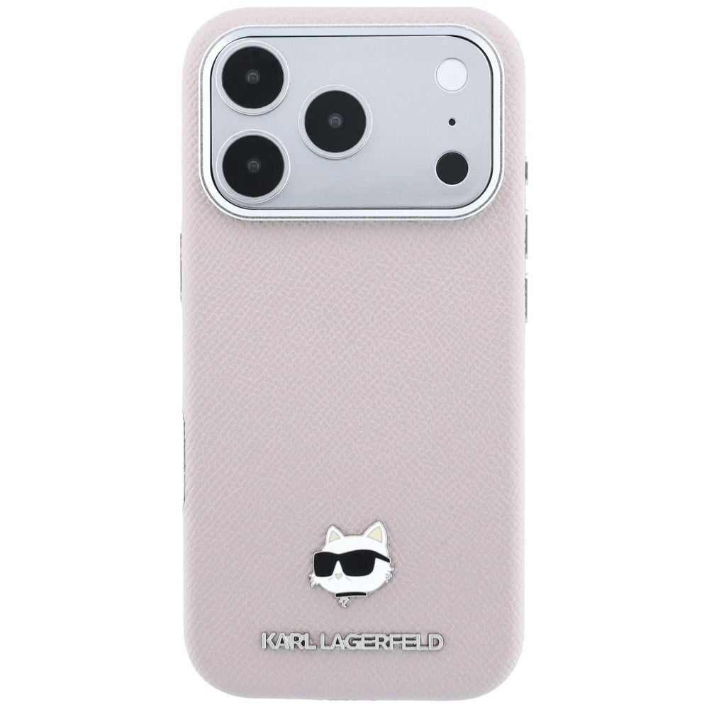 MagSafe-kuori Apple iPhone 18 Pro Max / 17 Pro Max, Karl Lagerfeld, Karkea Choupette-pää, Vaaleanpunainen