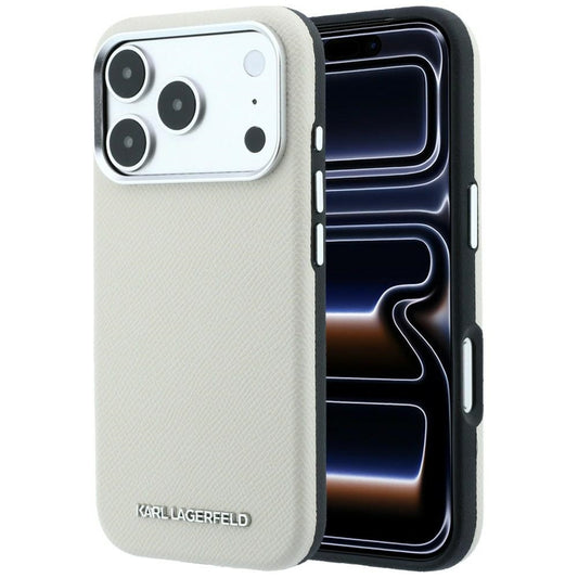 MagSafe-kuori Apple iPhone 18 Pro Max / 17 Pro Max, Karl Lagerfeld, Karkea Pitkä Logo, Beige
