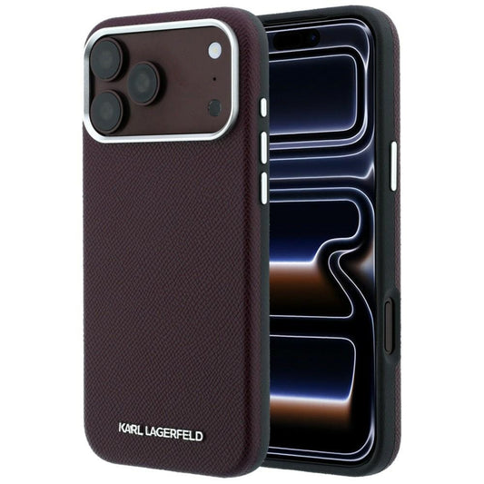 MagSafe-kuori Apple iPhone 18 Pro Max / 17 Pro Max, Karl Lagerfeld, Karkea Pitkä Logo, Viininpunainen