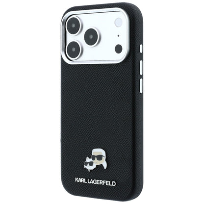 MagSafe-kuori Apple iPhone 18 Pro Max / 17 Pro Max, Karl Lagerfeld, Grained KC Heads, Musta