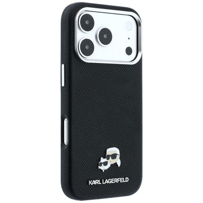 MagSafe-kuori Apple iPhone 18 Pro Max / 17 Pro Max, Karl Lagerfeld, Grained KC Heads, Musta