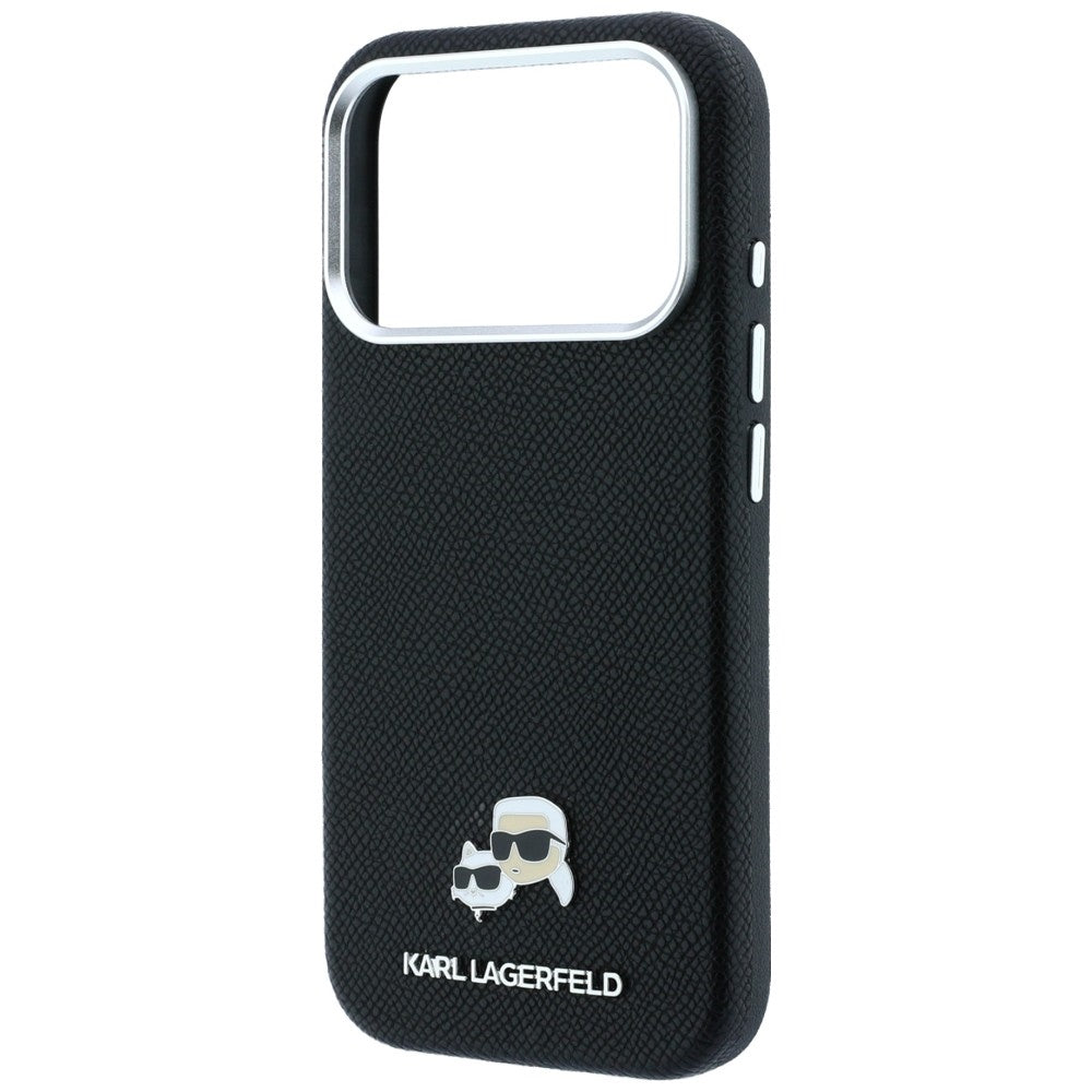 MagSafe-kuori Apple iPhone 18 Pro Max / 17 Pro Max, Karl Lagerfeld, Grained KC Heads, Musta