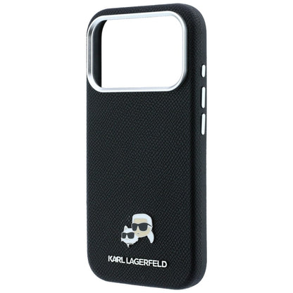 MagSafe-kuori Apple iPhone 18 Pro Max / 17 Pro Max, Karl Lagerfeld, Grained KC Heads, Musta