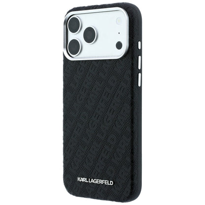 MagSafe-kuori Apple iPhone 18 Pro Max / 17 Pro Max, Karl Lagerfeld, Karkeapintainen metallilogo, Musta