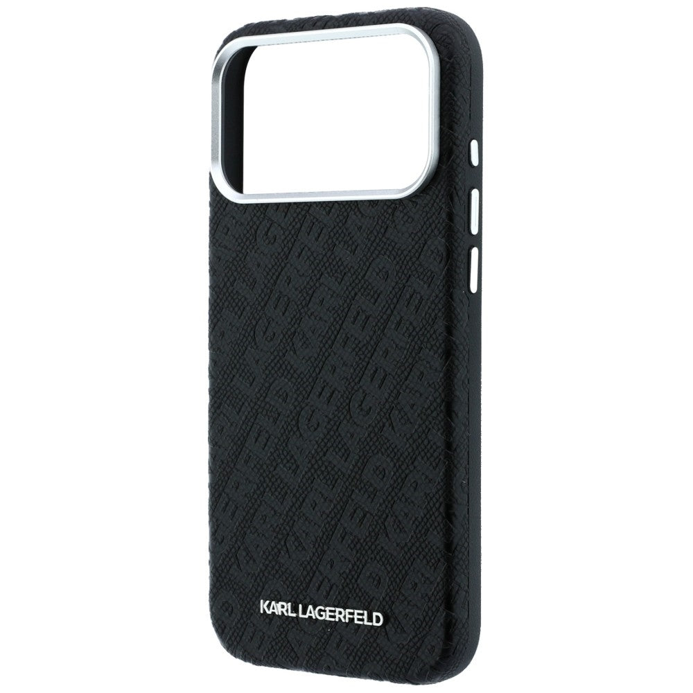 MagSafe-kuori Apple iPhone 18 Pro Max / 17 Pro Max, Karl Lagerfeld, Karkeapintainen metallilogo, Musta