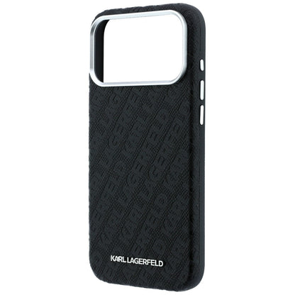 MagSafe-kuori Apple iPhone 18 Pro Max / 17 Pro Max, Karl Lagerfeld, Karkeapintainen metallilogo, Musta