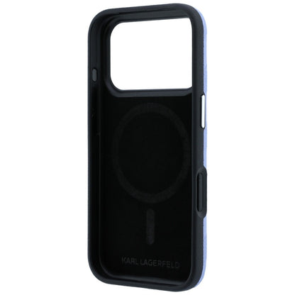 MagSafe Case for Apple iPhone 18 Pro Max / 17 Pro Max, Karl Lagerfeld, Grained Mono Resin Logo, Blue