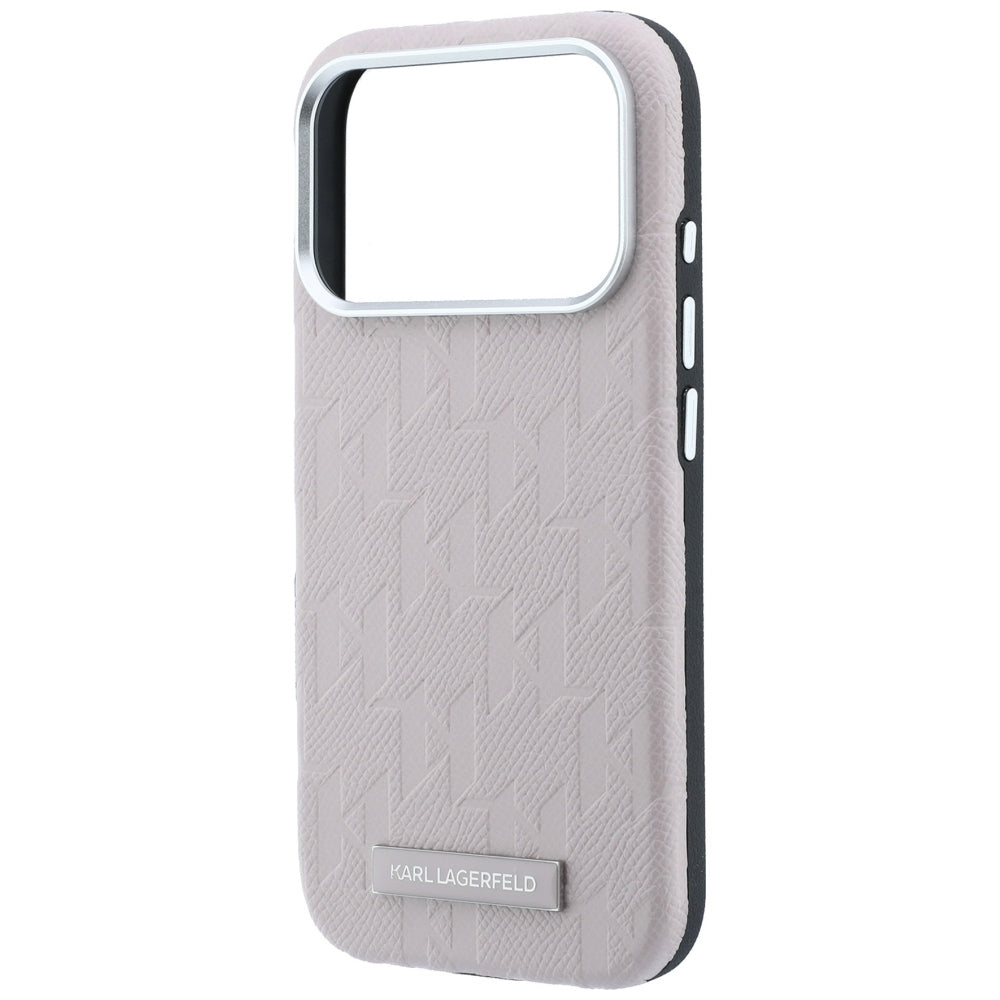 MagSafe-kuori Apple iPhone 18 Pro Max / 17 Pro Max, Karl Lagerfeld, Karkeapintainen Mono Resin Logo, Vaaleanpunainen