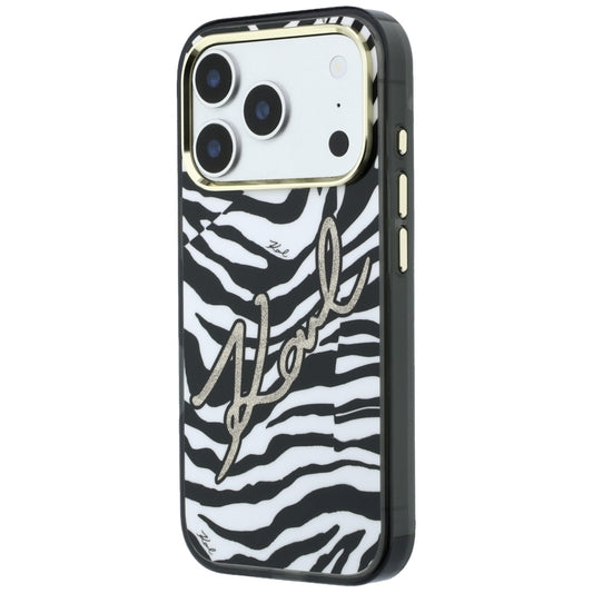 MagSafe-kuori Apple iPhone 18 Pro Max / 17 Pro Max, Karl Lagerfeld, HC IML Signature Zebra Glitter Gold, Musta