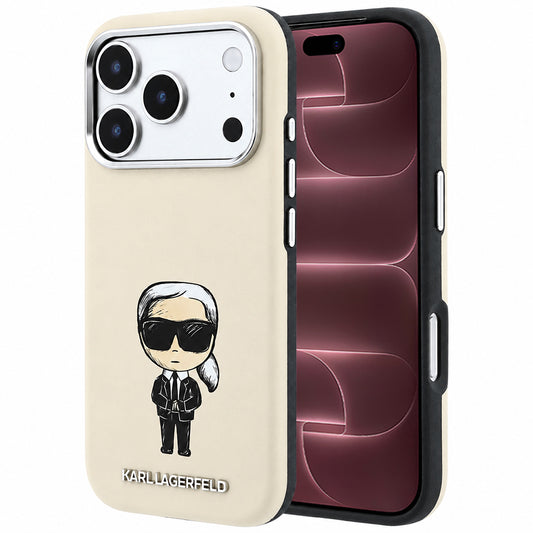 MagSafe-kuori Apple iPhone 18 Pro Max / 17 Pro Max, Karl Lagerfeld, Ikonik Sketch, Beige