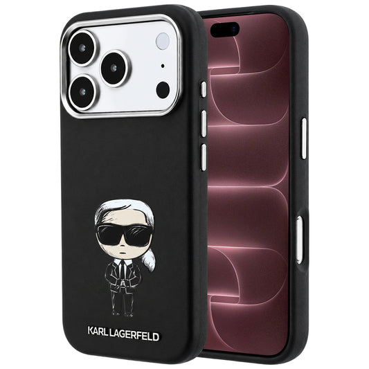 MagSafe-kuori Apple iPhone 18 Pro Max / 17 Pro Max, Karl Lagerfeld, Ikonik Sketch, Musta