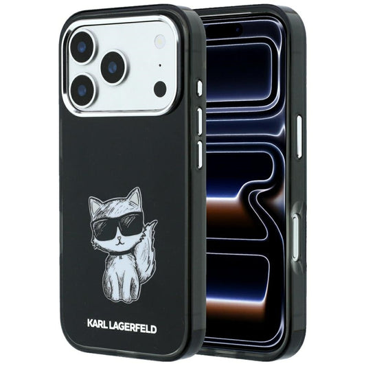 MagSafe-kuori Apple iPhone 18 Pro Max / 17 Pro Max, Karl Lagerfeld, IML Choupette Body Sketch Print, Musta