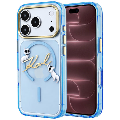 MagSafe-kuori Apple iPhone 18 Pro Max / 17 Pro Max -puhelimelle, Karl Lagerfeld, IML Choupette Karl Script Logo, sininen