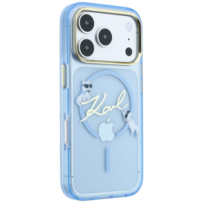 MagSafe-kuori Apple iPhone 18 Pro Max / 17 Pro Max -puhelimelle, Karl Lagerfeld, IML Choupette Karl Script Logo, sininen