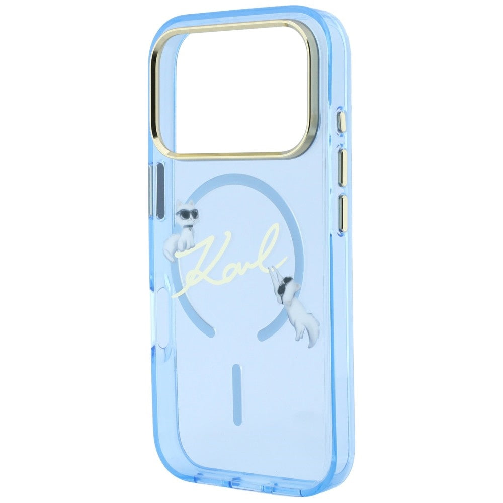 MagSafe-kuori Apple iPhone 18 Pro Max / 17 Pro Max -puhelimelle, Karl Lagerfeld, IML Choupette Karl Script Logo, sininen