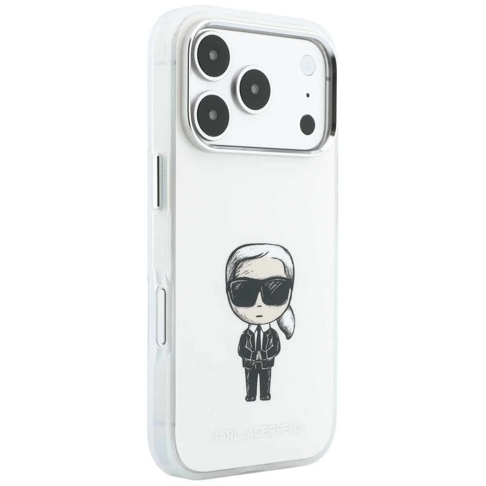 MagSafe Case for Apple iPhone 18 Pro Max / 17 Pro Max, Karl Lagerfeld, IML Ikonik Sketch Print, Beige
